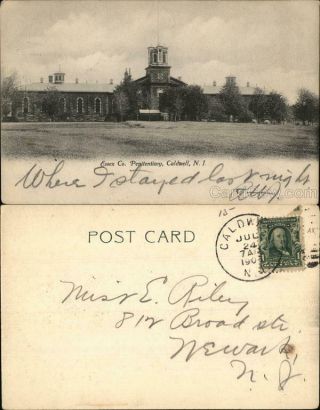 Caldwell,  Nj Essix Co.  Penitentiary Essex County Jersey Prison Postcard