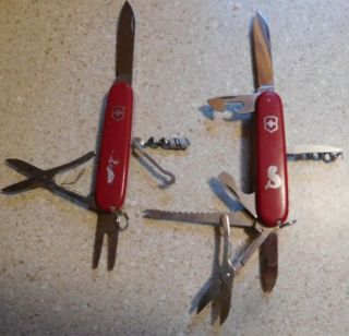 Two Vintage Victorinox Swiss Army Knives - Fisherman And Golfer