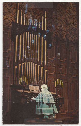 Walt Disney World Haunted Mansion Ghostly Organist Vintage Postcard 916