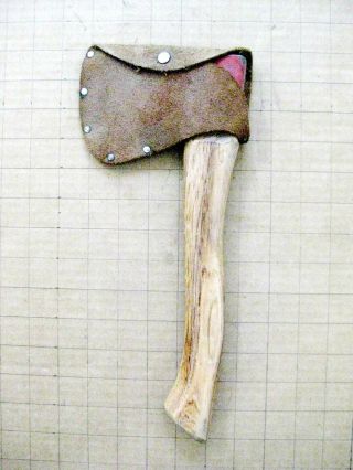 Vintage AMES USA Hatchet with Leather Cover 3