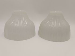2 Vintage Vaseline Glass style Electric Lamp Shade 2