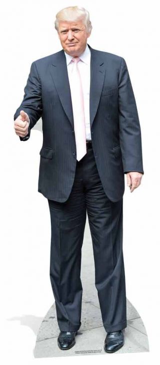 Donald Trump Lifesize Cardboard Cutout Standee Standup Poster Yellow Tie