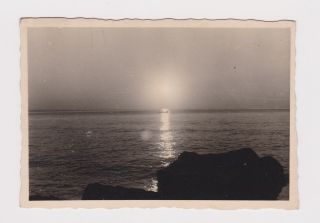 3 Abstract Photo Sunset Over The Sea Vintage Orig Photo (49637)