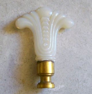 Aladdin Alacite Glass Lamp Finial Moonsheaf 1941 Antique Victorian Opalescent