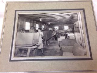Vintage 5 " X 7 " Black And White Photograph At A Furniture Factory 1940 