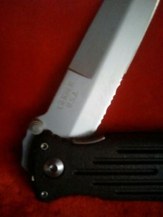 Gerber Combat Folder Applegate Fairbairn Combo Blade Knife 8