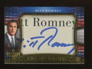 2016 Decision Gold Foil Mitt Romney Signed Cut Auto