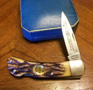 Vintage Rare Camillus Usa York Yello Jaket Lockback Folding Pocket Knife