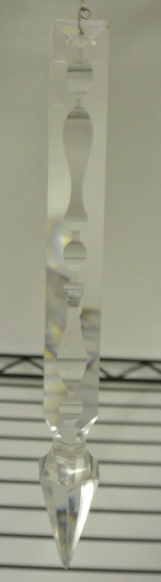 Vintage Crystal Spear Prisms For Lamp 8 " Long.  Home Decor,  Sparkle Accents.