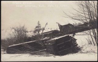 Antrim,  Nh Rppc - Train Wreck,  February 17,  1922 Real Photo Postcard