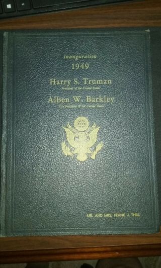 Presidential Inauguration Hardback Program 1949 Harry S.  Truman 