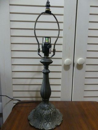 Vintage Lily Pad Lamp Base Antique Finish