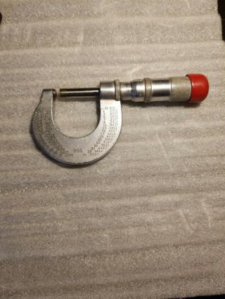 Vintage 0” - 1” Geo.  Scherr Co.  Micrometer - Machinist Tool York Usa