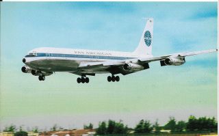 " Pan American Airways Boeing 707 " Aircraft Postcard U.  S.  Ship