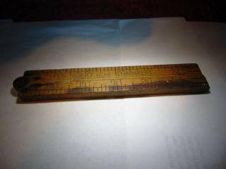 Vintage Stanley Rule & Level Co.  No.  68 Boxwood 2 Ft.  Folding Ruler 4