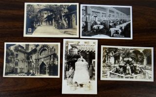 Nanking Bell Restaurant Mission Inn Riverside Ca 5 Photo Postcards 1920 