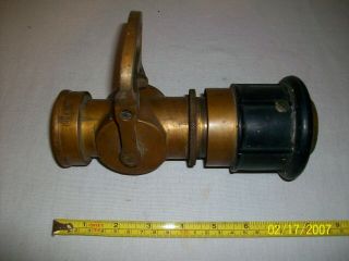 Vintage Fire Hose Nozzle The Wooster Brass Co.  Quad Way Solid Brass