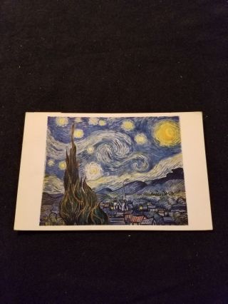 The Starry Night Vincent Van Gogh The Museum Of Modern Art Old Postcard 1955 Pm