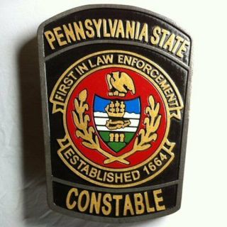 Police Pennsylvania Constable 3d Routed Carved Patch Plaque Sign Custom