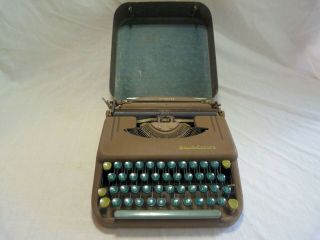 Vintage Skyriter Typewriter L.  C.  Smith & Corona Portable With Cover