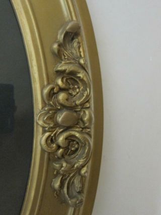 Antique Edwardian Ornate Oval Gilt Frame w/ Pastel Enhanced Portrait Photo 21x25 5
