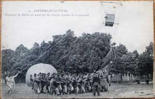 Hot Air Balloon 1916 French Military Aviation Postcard: Sapeurs - Aerostiers - 3
