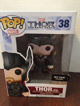 Funko Pop Marvel Thor The Dark World With Helmet 38 Hot Topic Excl