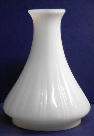 Opal White Milk Glass Angle Lamp Shade Oil Kerosene Hurricane 5.  5 " Fitter