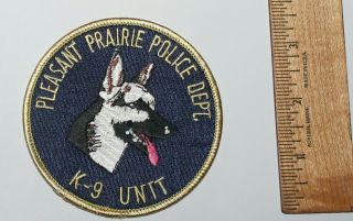 Pleasant Paririe Police Dept K - 9 Unit Wisconsin Canine Wi Pd Dog Patch