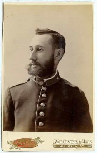 Exceptional Vintage Rare Military War Uniformed: Army Officer Cabinet Card