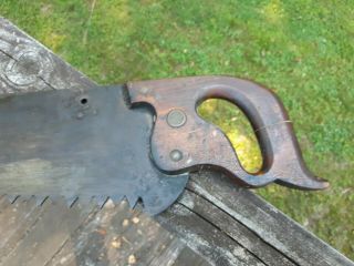 Vintage One Man CROSS CUT SAW 42 inch.  Warranted Superior.  With helpers handle. 4