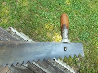 Vintage One Man CROSS CUT SAW 42 inch.  Warranted Superior.  With helpers handle. 6