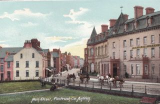 Portrush - Main Street & Hotel,  Carts By Lawrence