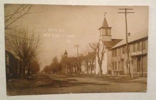 Rppc Real Photo Postcard P.  O.  S.  Of A.  Building Main Street Kingstown,  Pa.
