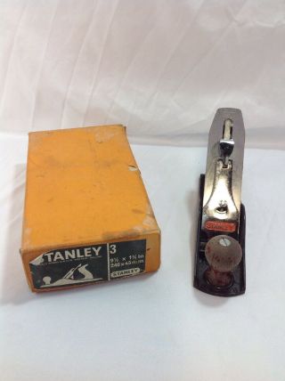 Vintage Stanley Bailey No.  3 Plane Made In England