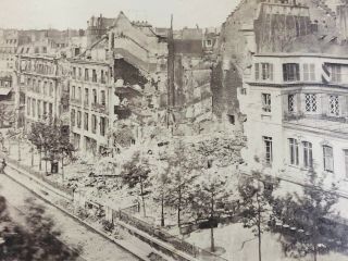 Massive Damage Paris France Vs Germany War Of 1870 Albumen Photo Gilets Jaunes