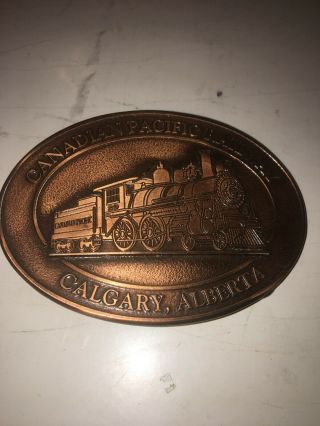 Canadian Pacific Railway Calgary Alberta Belt Buckle Train