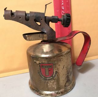 Vintage Turner Brass Alcohol Blow Torch Sycamore 1871 Antique Man Cave
