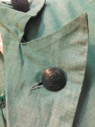 Vintage Girl Scout Leader Uniform 1940 ' s One Piece Button Down Mainbocker Dress 6
