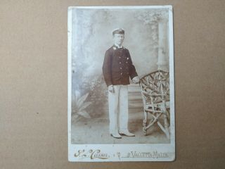 Cabinet Card Victorian Photograph Of A Navy Gent By S L Cassar Valletta Malta