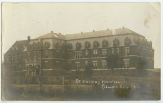 1910 Oklahoma City St.  Anthony Hospital Real Photo - Sent By Patient