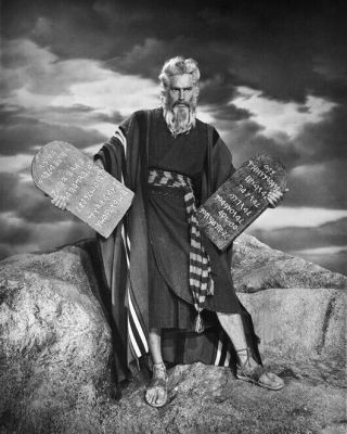 1956 Movie Film Actor Charlton Heston Glossy 8x10 Photo The Ten Commandments