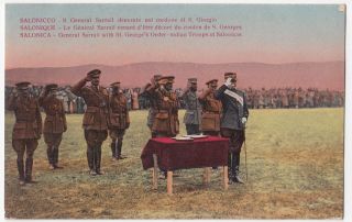 Greece; Salonica,  Ww1,  General Sarrail With St George 
