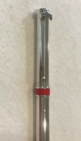 Tiffany & Co.  Sterling Silver Enamel Retractable T - clip Ballpoint Pen 2