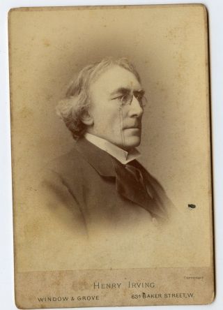 Vintage Cabinet Card Sir Henry Irving English Stage Actor