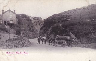 Malvern - Wyche Pass With Logs On Horse & Cart