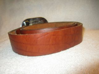 Vintage Massachusetts State Police Belt Buckle 1979 With Leather Belt 4