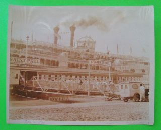 Ca 1920 The Riverboat " Saint Paul " Archive / Press Photo 10 " X 8 " Rare