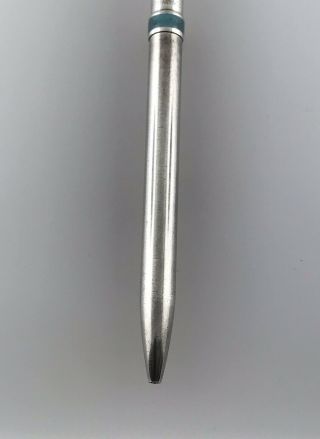 Tiffany & Co.  Sterling Silver Enamel Retractable T - clip Ballpoint Pen 7