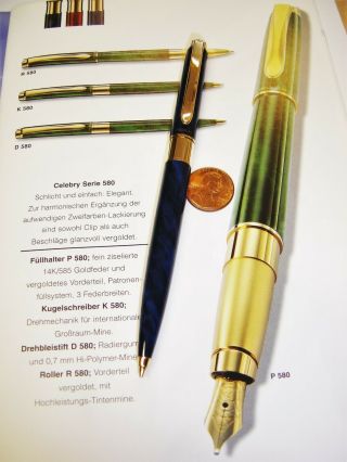 Pelikan Celebry Mechnical Pencil D580 (0.  7 Mm) In Saphire Blue (1997 - 2005)